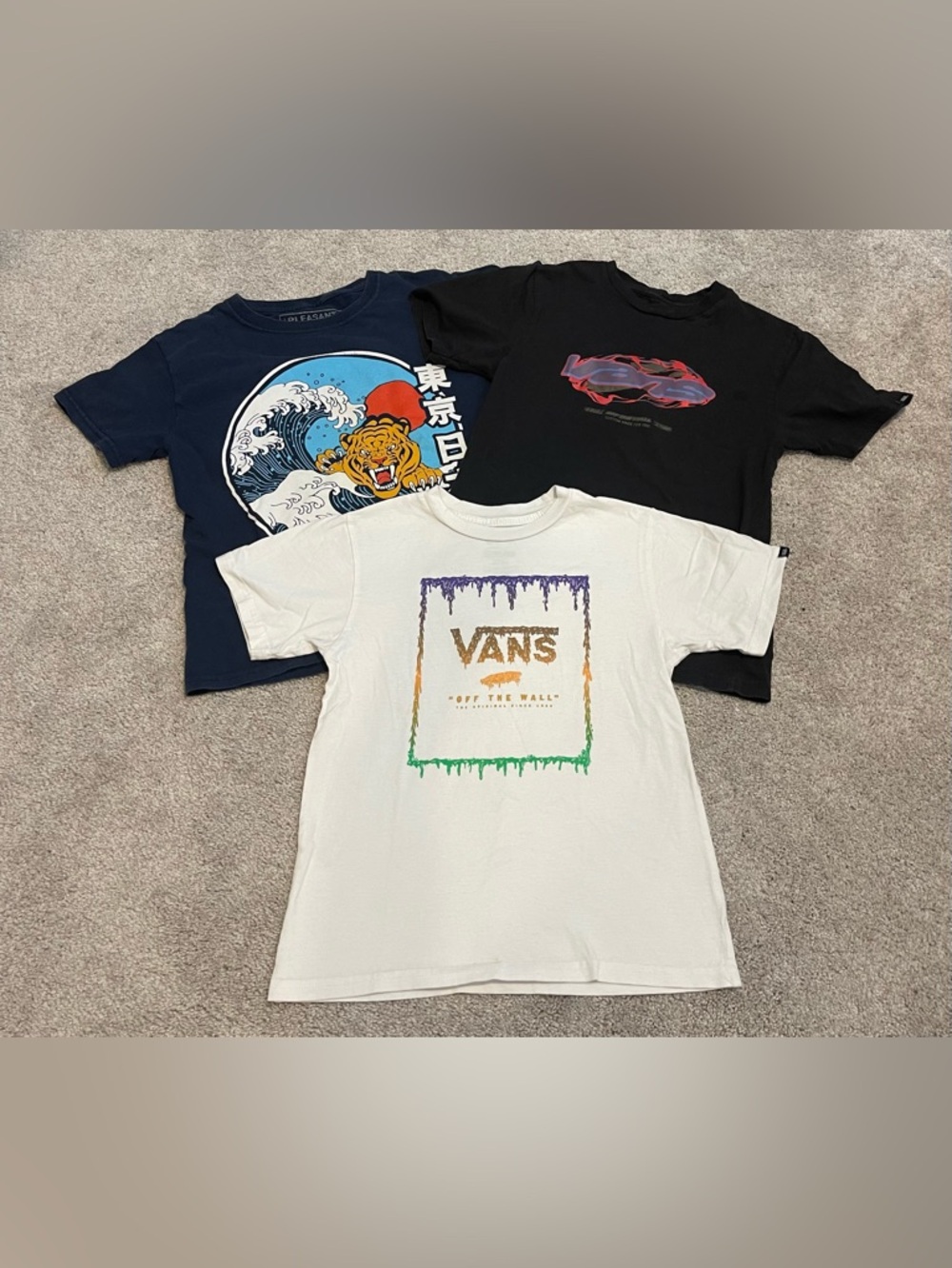 Vans White, Black and Navy Tees - Set of 3